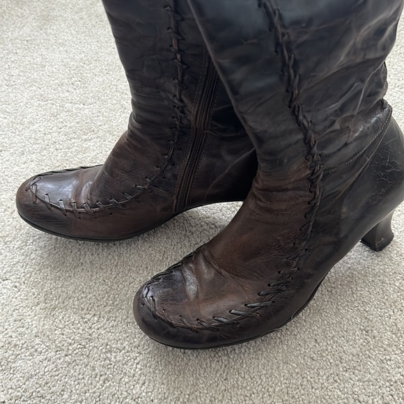 Real Leather Made in Italy Boots Size 7 1/2 EU 38 - Picture 7 of 9